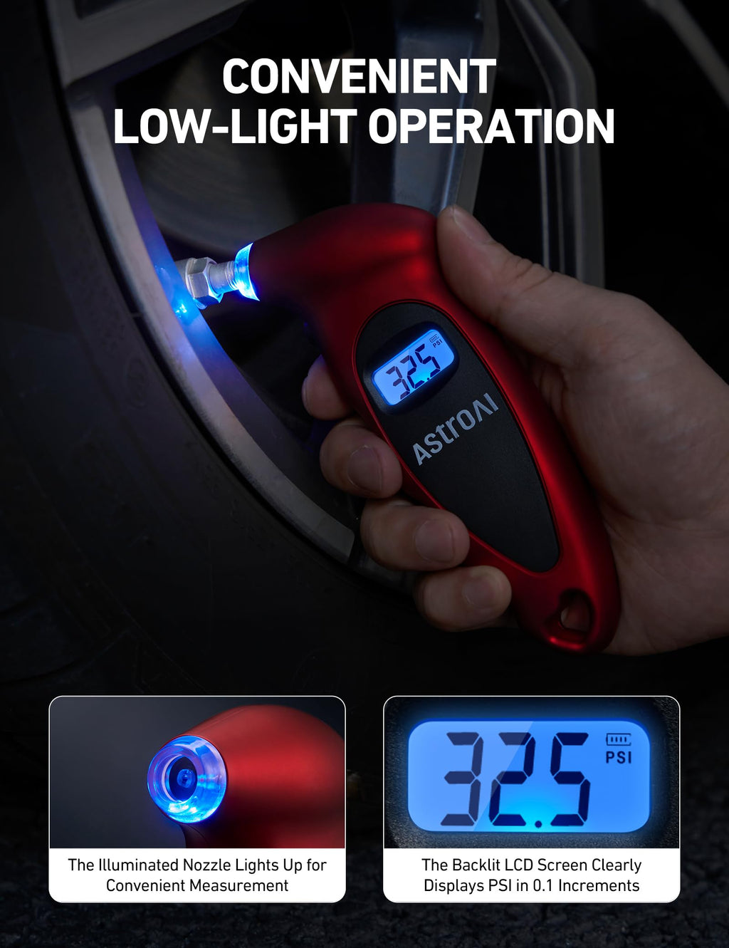 AstroAI Digital Tire Pressure Gauge 150PSI, ±1PSI Accuracy for Car Truck Jansha Store