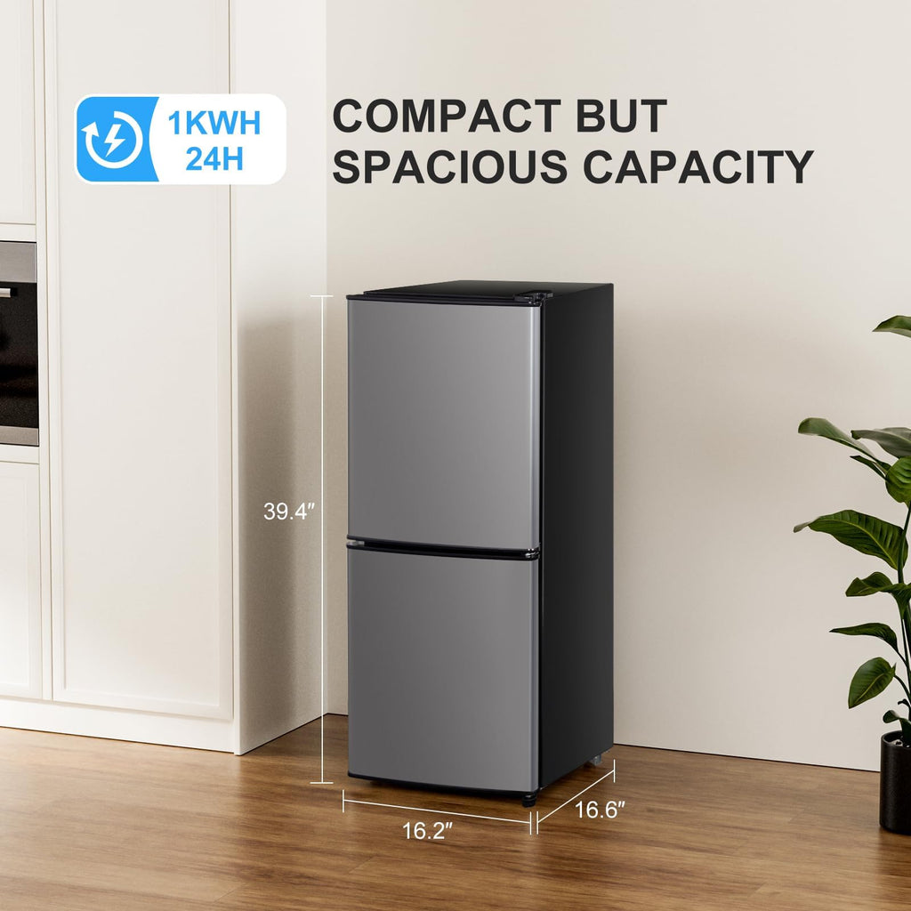 Cucina Magica Mini Fridge with Freezer, 3.8 Cu.Ft Small Fridge, Dorm Fridge Jansha Store
