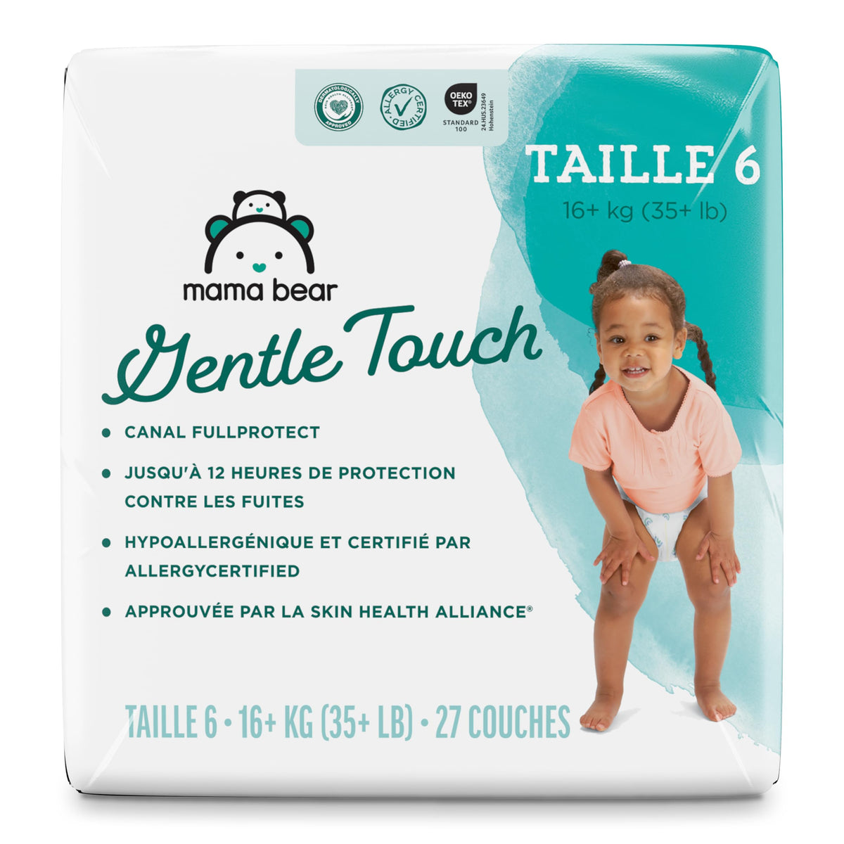 Amazon Brand - Mama Bear Gentle Touch Baby Diapers, Size 5, 27+ lb, Leak Protection, 12 Hours Protection, Wetness Indicator, Hypoallergenic, 132 Count (4 packs of 33) Jansha Store