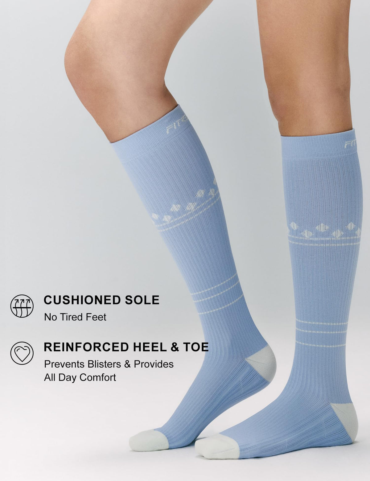 FITRELL 3 Pairs Compression Socks for Women and Men 20-30mmHg-Circulation Support Socks Jansha Store