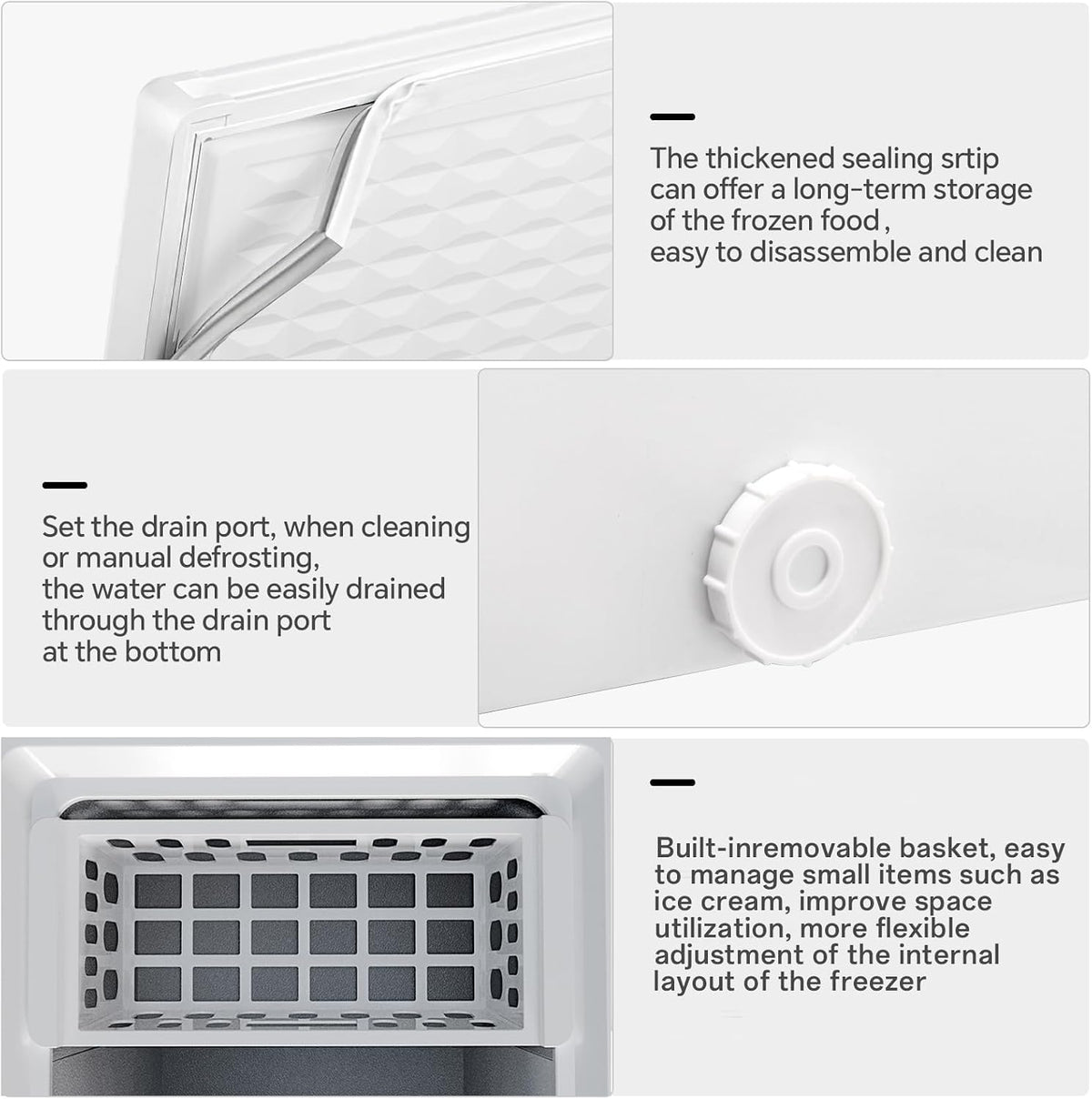 Kismile 7.0 Cubic Feet Chest Freezer, Deep Freezer for Home, White Jansha Store