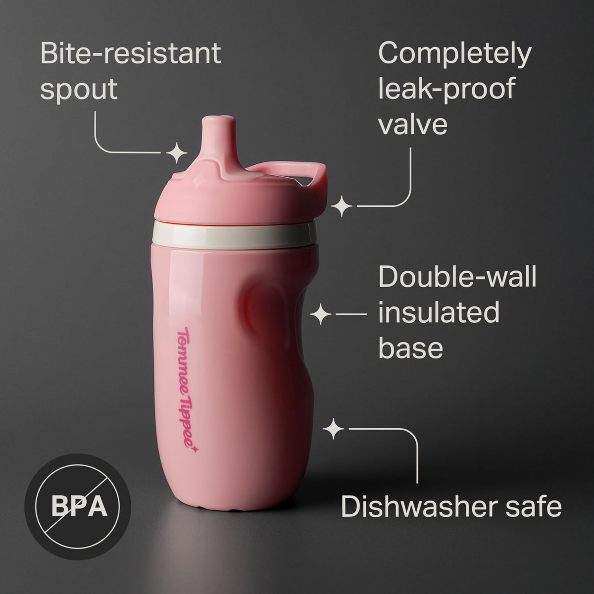 Tommee Tippee Toddler Sippy Cup, Sporty Spout, 1-3 Years, Insulated Jansha Store