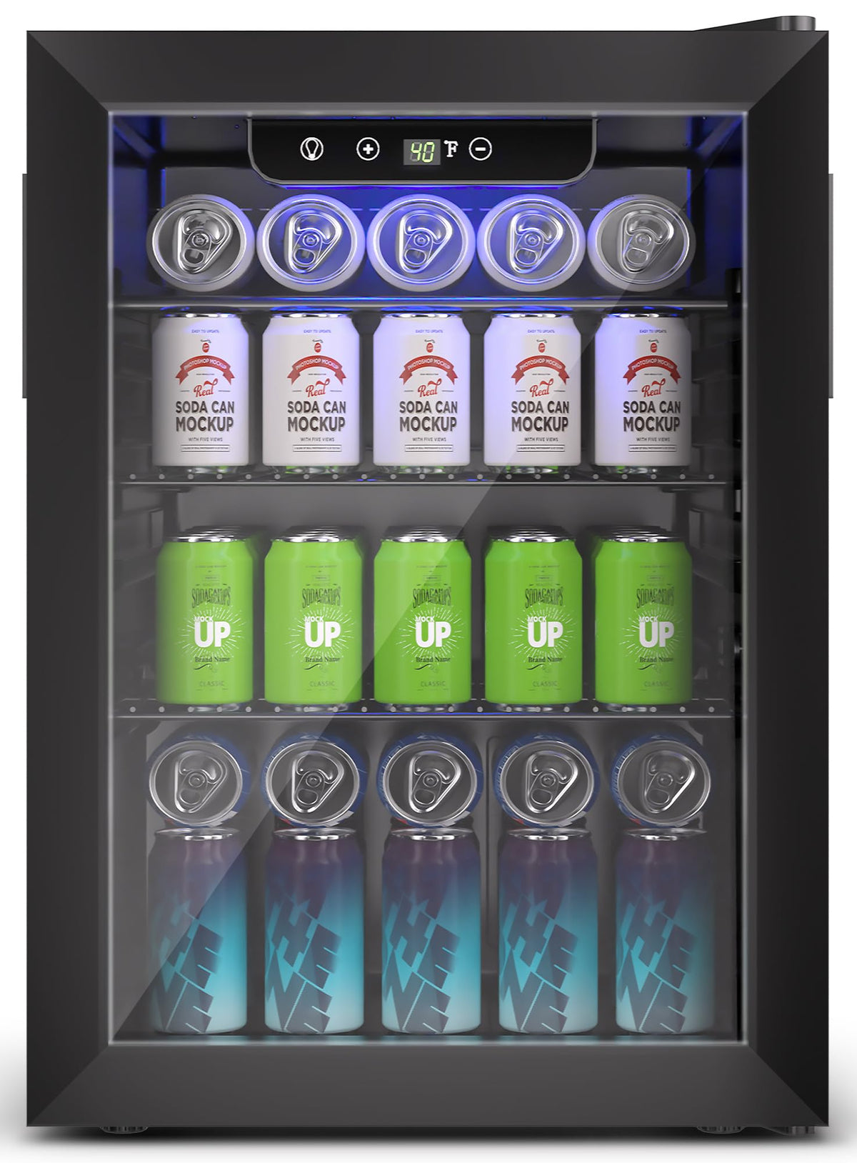 Feelfunn 24 Can Beverage Refrigerator, Mini Fridge, Black Jansha Store