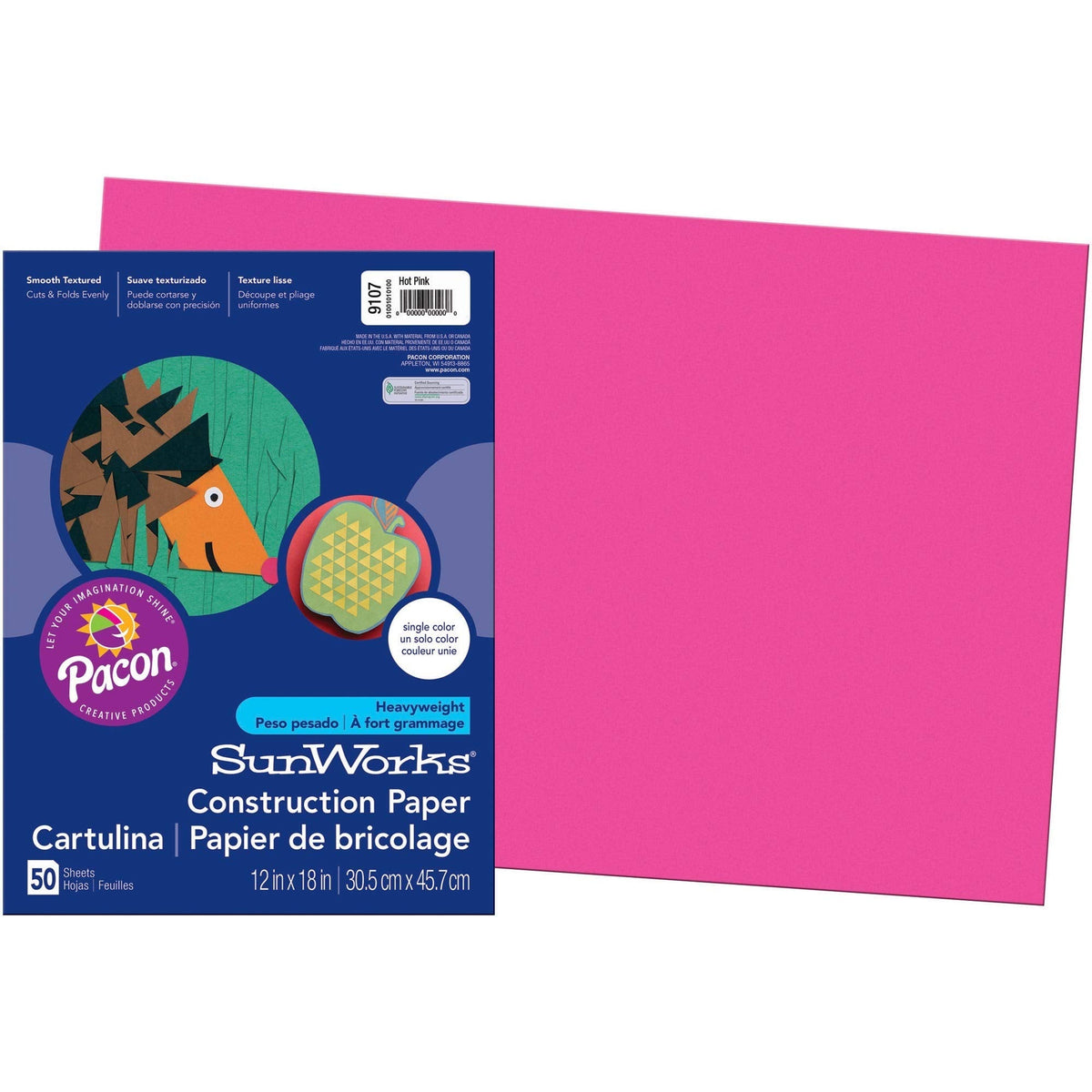 Prang (Formerly SunWorks) Construction Paper, 10 Assorted Colors, 12" x 18", 50 Sheets Jansha Store