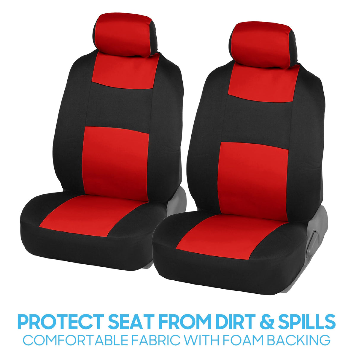 BDK PolyPro Car Seat Covers Full Set in Solid Black, Front and Rear Split Bench Seat Covers for Cars, Easy to Install Car Seats Cover Set and Accessories for Auto Trucks Van SUV - Solid Black Jansha Store