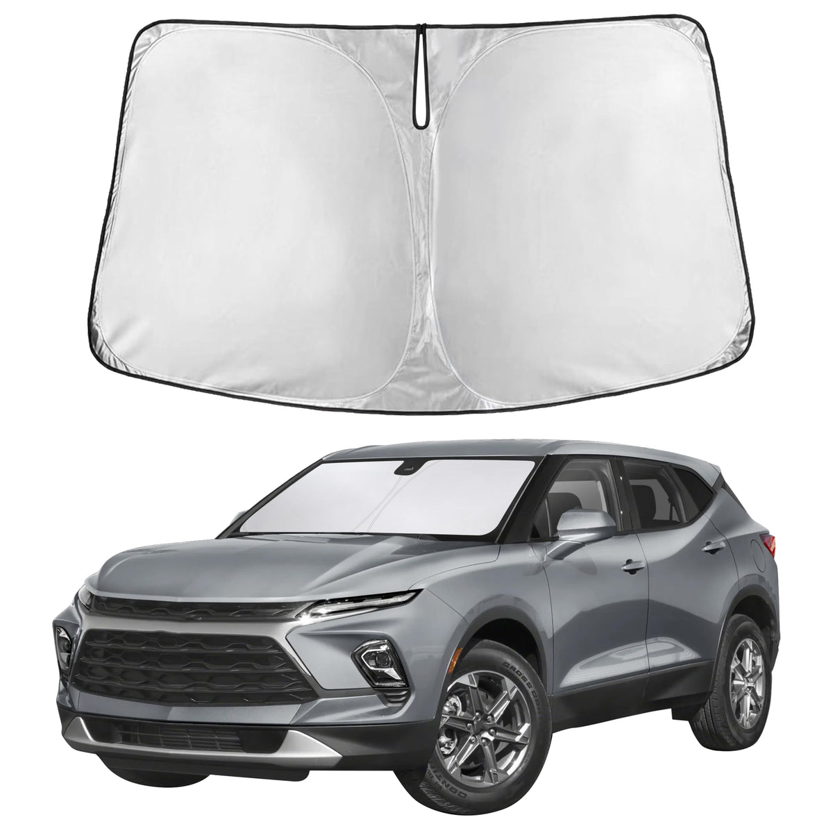 Autovir Windshield Sun Shade, Foldable Car Window Shades, 280T Visor Shade Jansha Store