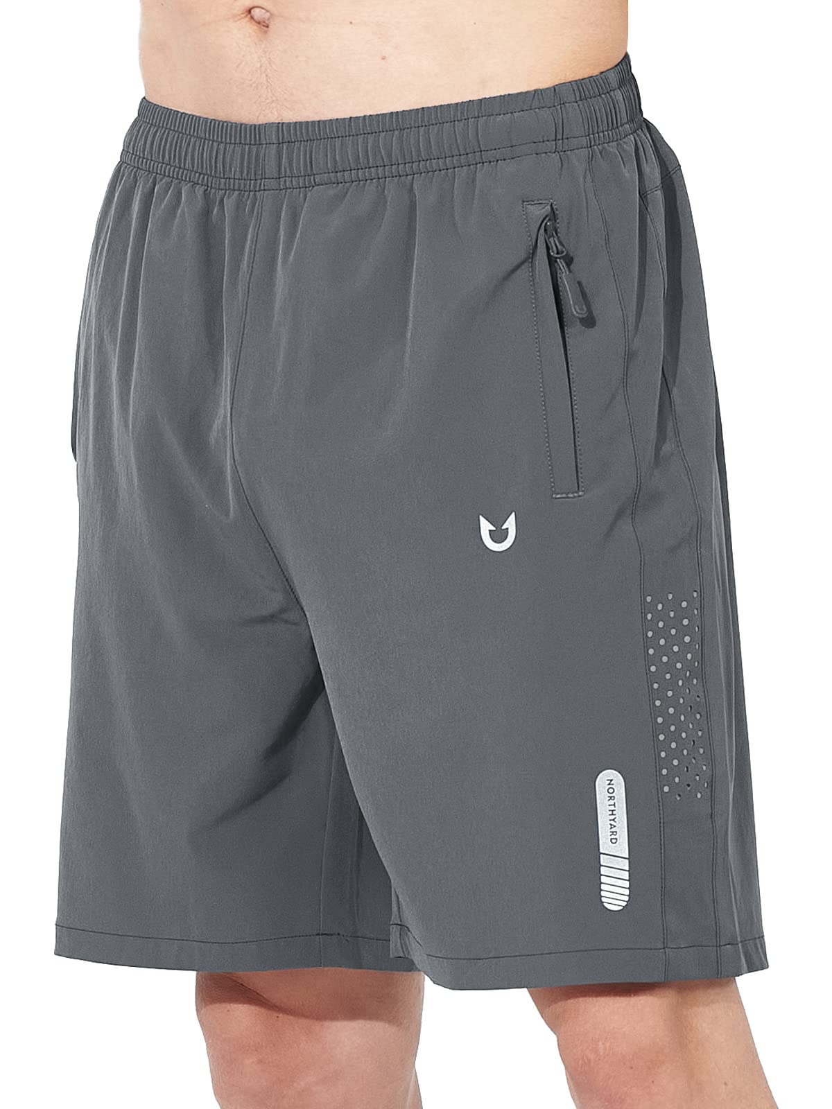 NORTHYARD Men's Athletic Running Shorts Gym Workout 7"/9"/5" Zipper Pockets Jansha Store