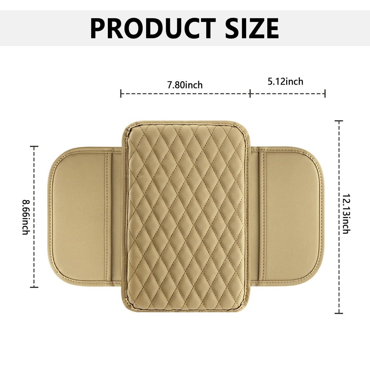Stacool Upgraded Car Center Console Cover,Microfiber Leather Car Armrest Cover Cushion with 2 Storage Bags,Universal Car Armrest Storage Box (Brown) Jansha Store