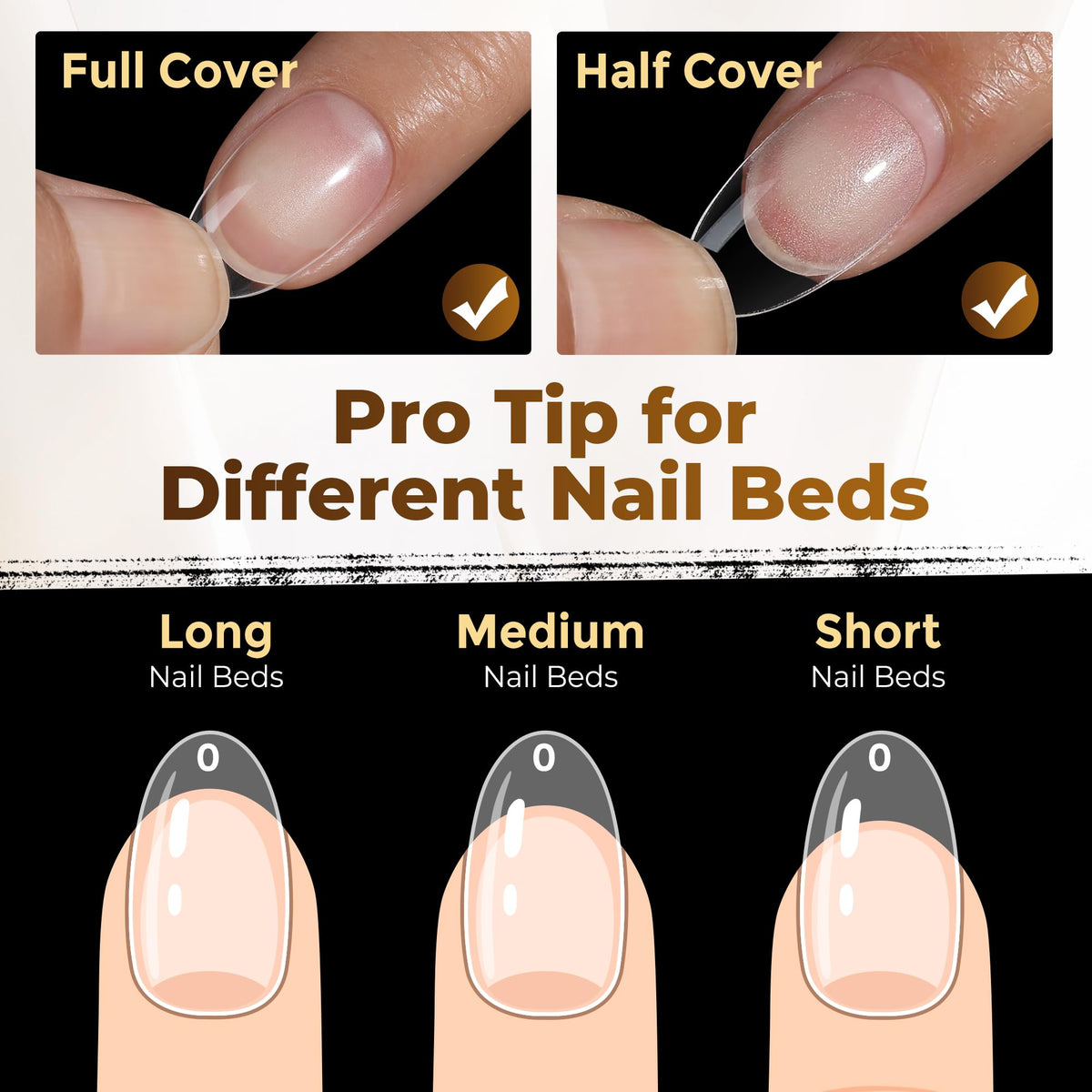UNA GELLA Short Almond Nail Tips 504PCS Short Fake Nails Soft Press Ons Jansha Store