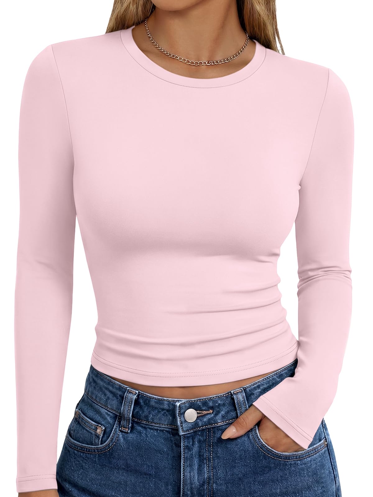 Trendy Queen Womens Long Sleeve T Shirts Fall Fashion Basic Y2K Tops 2026 Jansha Store