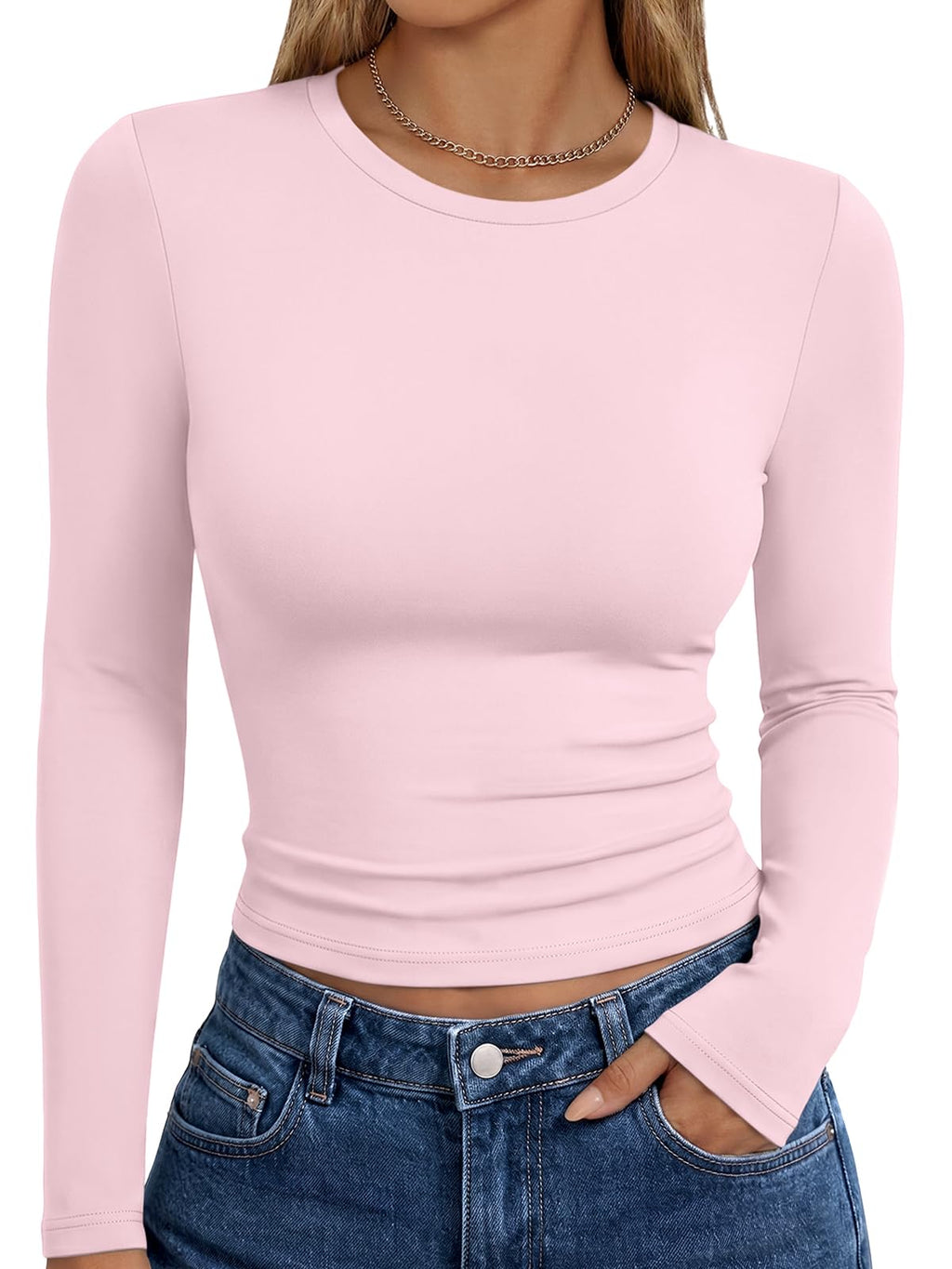 Trendy Queen Womens Long Sleeve T Shirts Fall Fashion Basic Y2K Tops 2026 Jansha Store