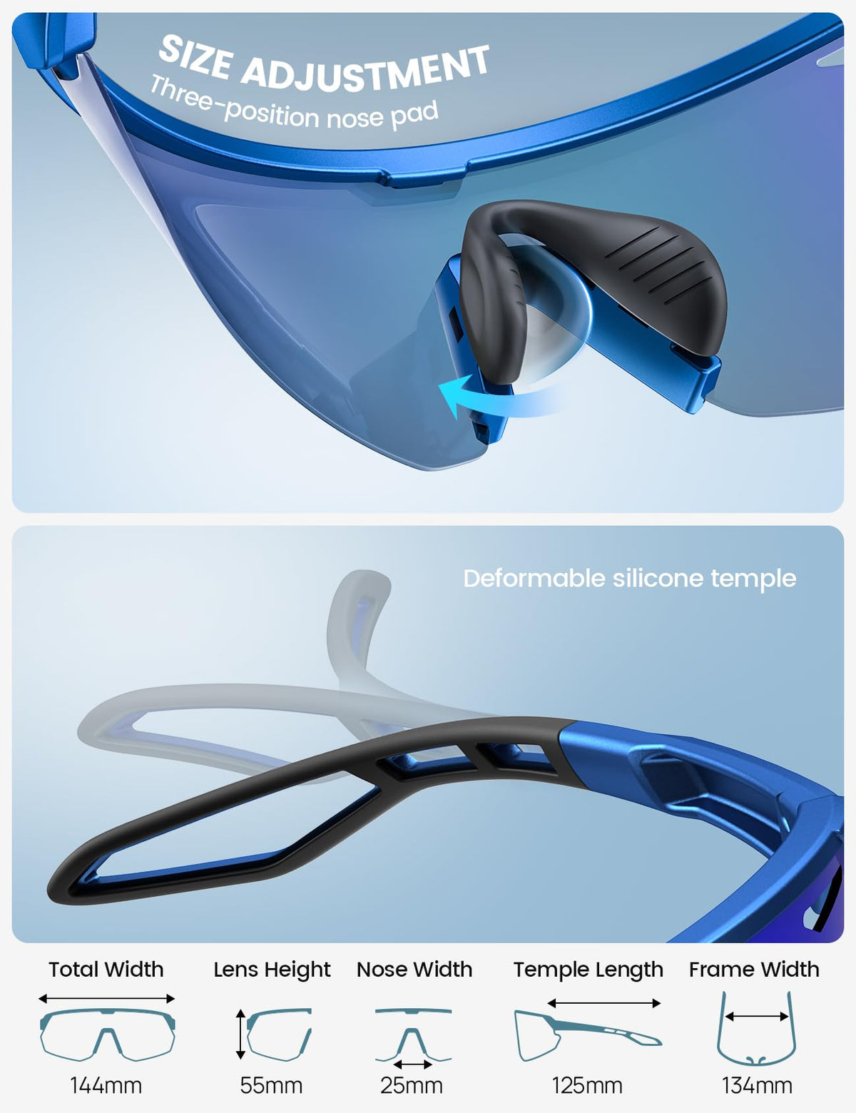 Lamicall 24g Polarized Sports Sunglasses for Men Women - UV400 Protection Sun Glasses for Baseball Running Cycling Fishing Jansha Store