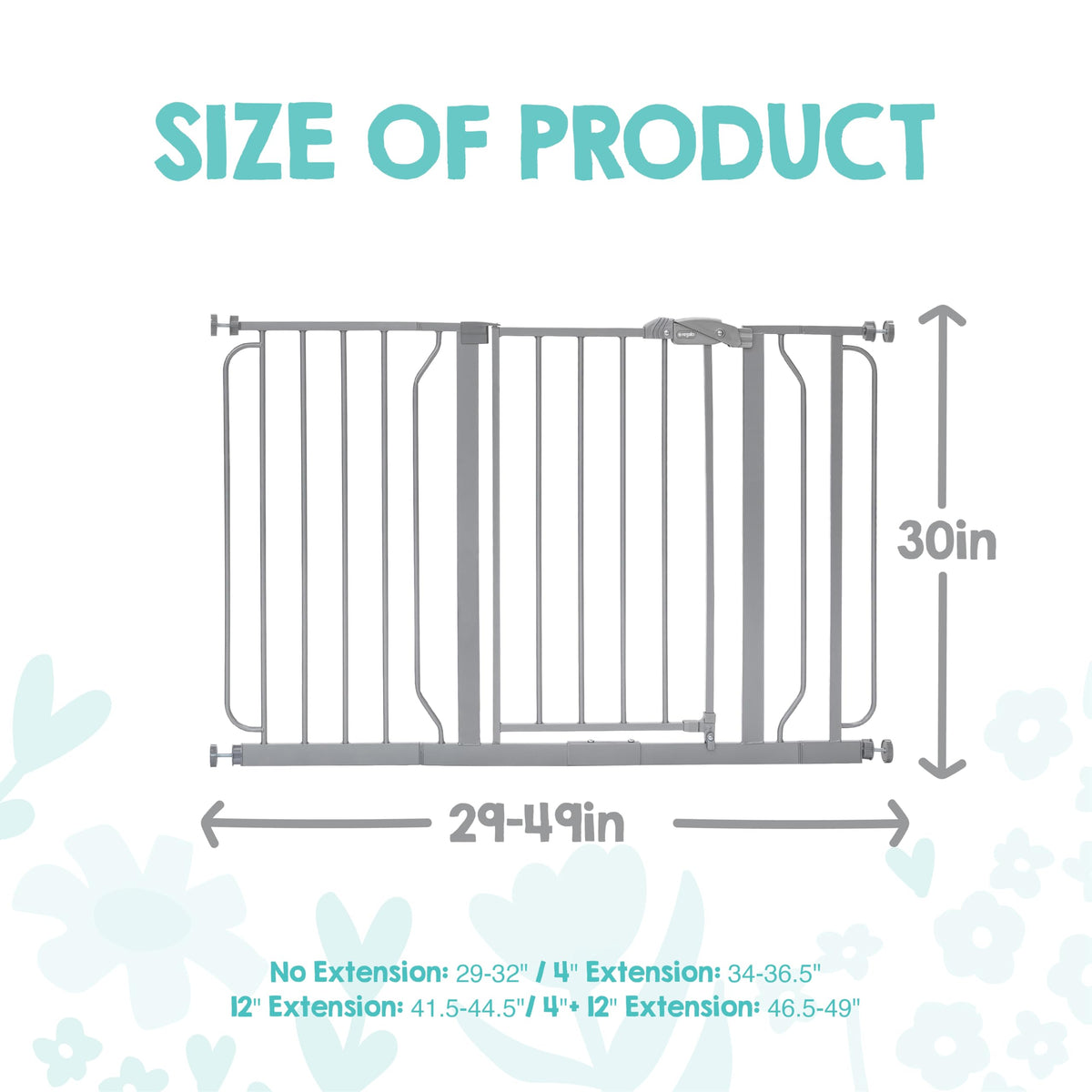Regalo Safety 29"-38.5" Easy Step Baby Gate, Bottom of Stairs & Doorways Jansha Store