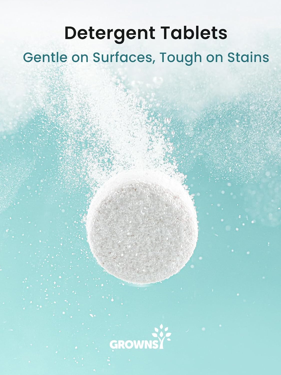GROWNSY Detergent Tablets for Bottle Washer 130 Count, Safe & Deep Cleaning Jansha Store