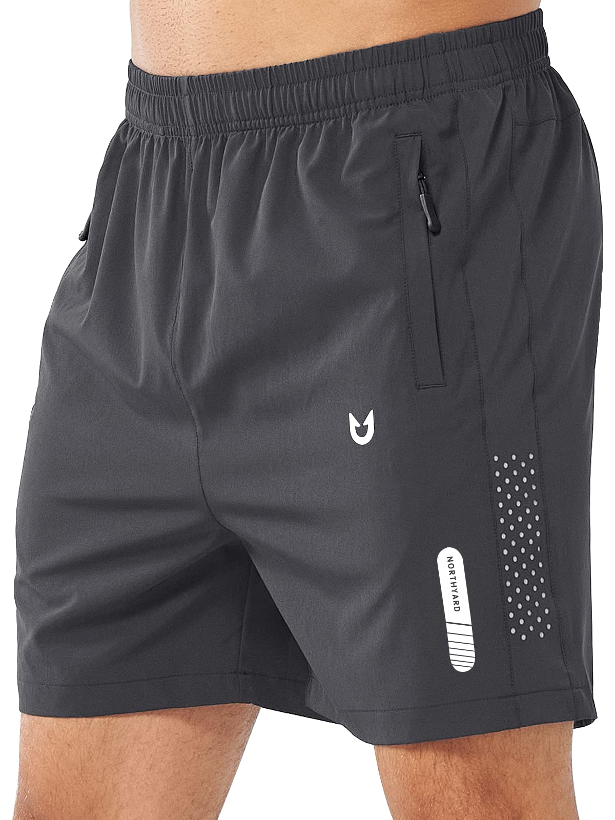 NORTHYARD Men's Athletic Running Shorts Gym Workout 7"/9"/5" Zipper Pockets Jansha Store