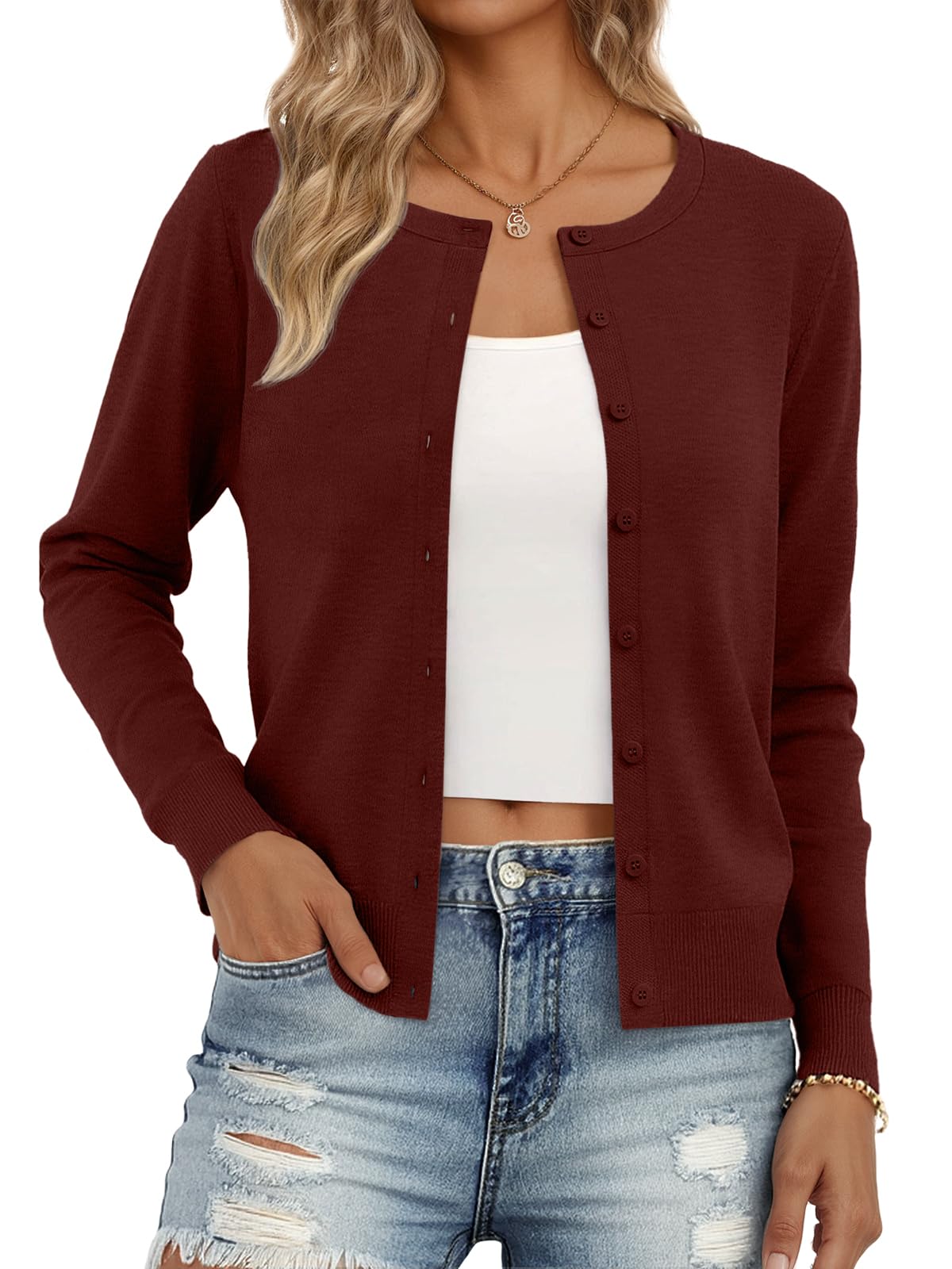 Trendy Queen Women's Lightweight Knit Cardigan Jansha Store
