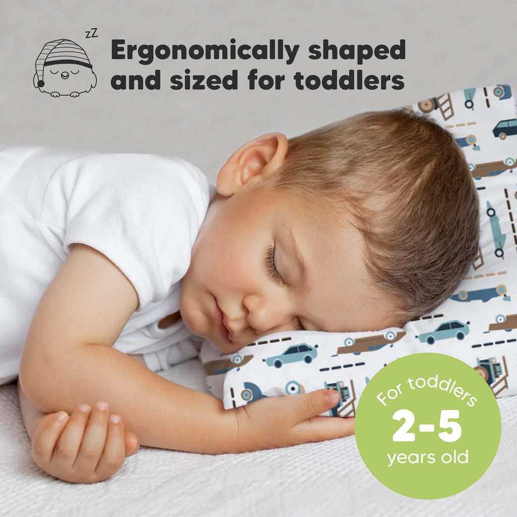 Toddler Pillow with Pillowcase, 13x18 My Little Dreamy Pillow (Flora Vale) Jansha Store