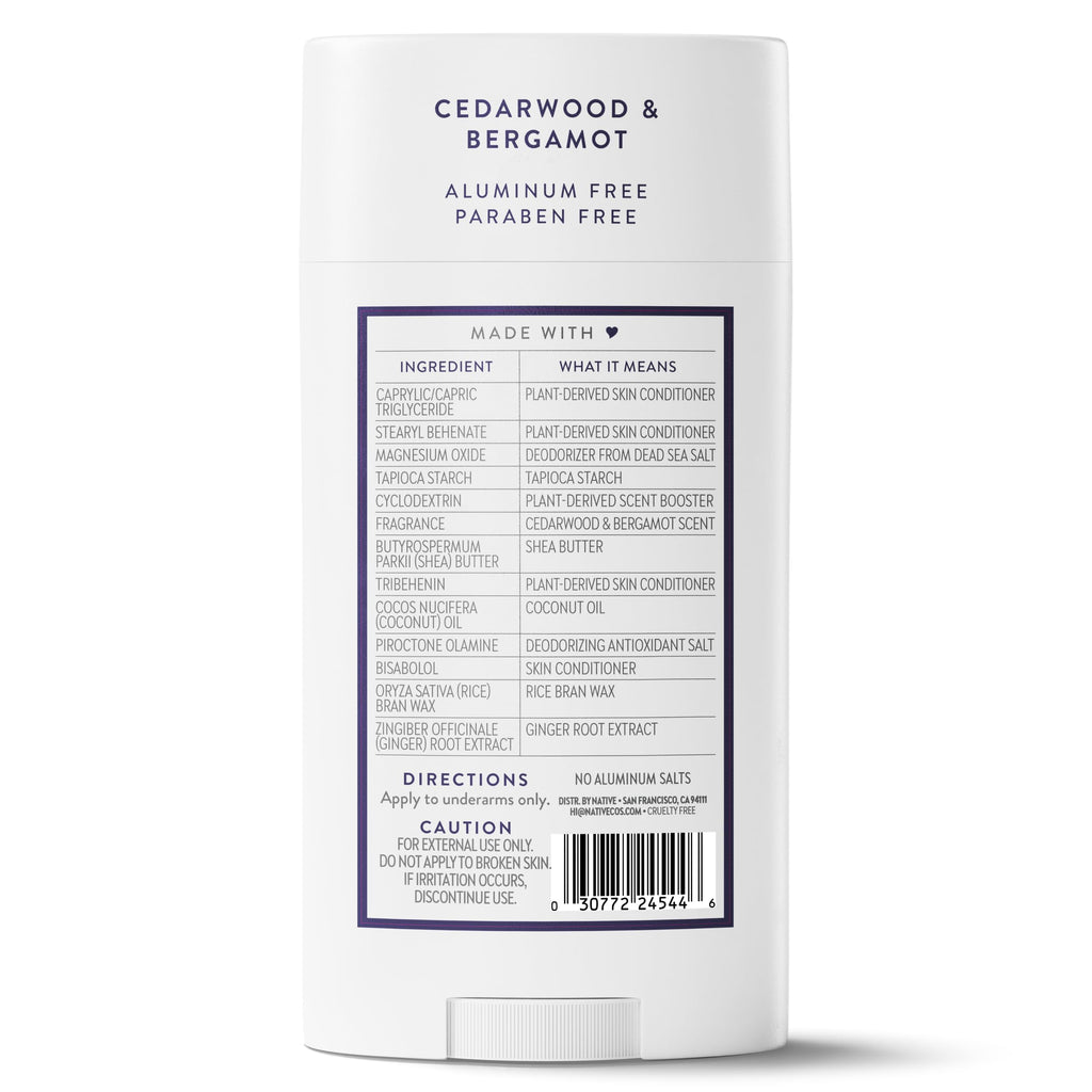 Native Aluminum Free Deodorant, Vanilla & Sandalwood, Large Size Stick, 72 Hour Odor Control, for Women & Men, Contains Naturally Derived Ingredients, 3.1 oz Jansha Store