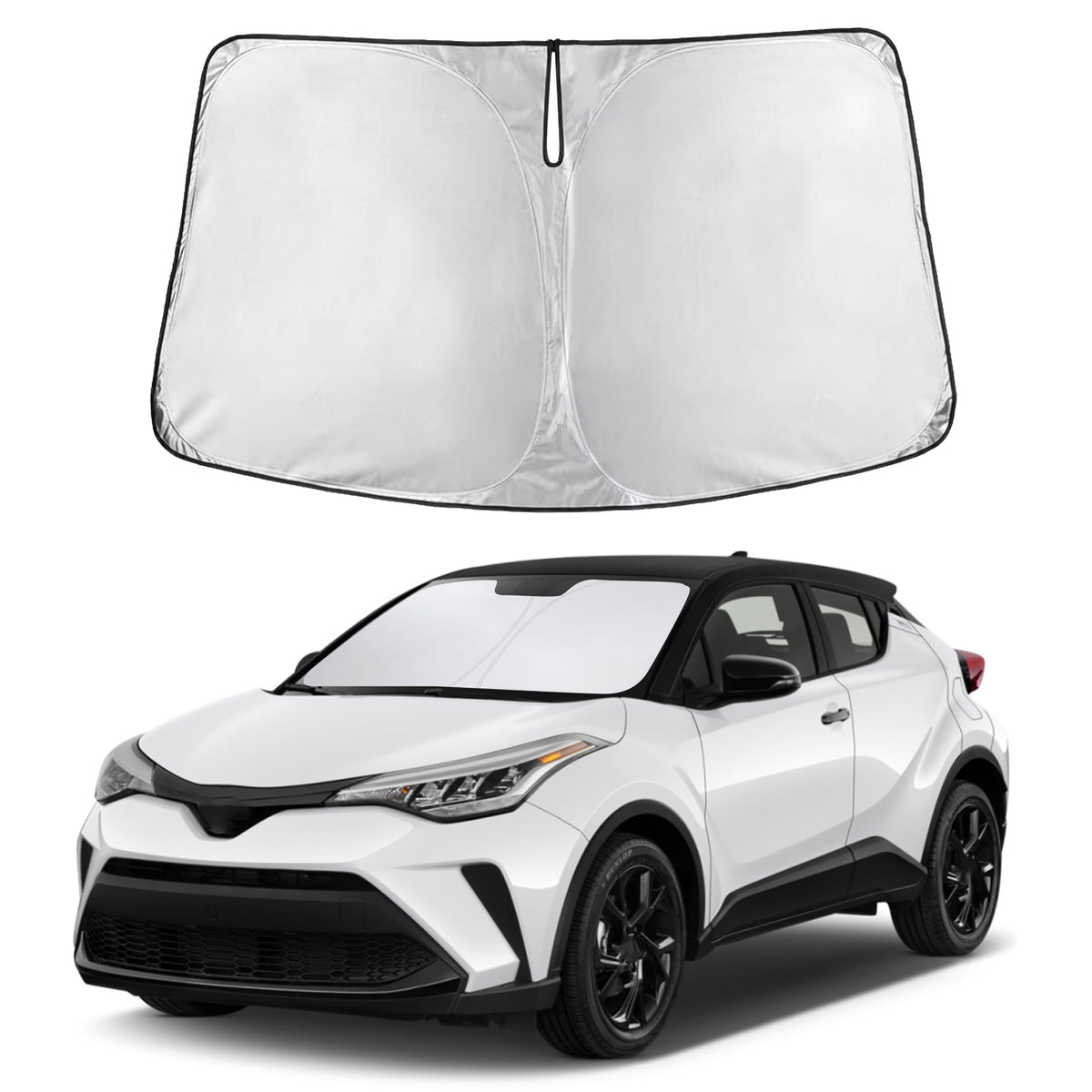 Autovir Windshield Sun Shade, Foldable Car Window Shades, 280T Visor Shade Jansha Store