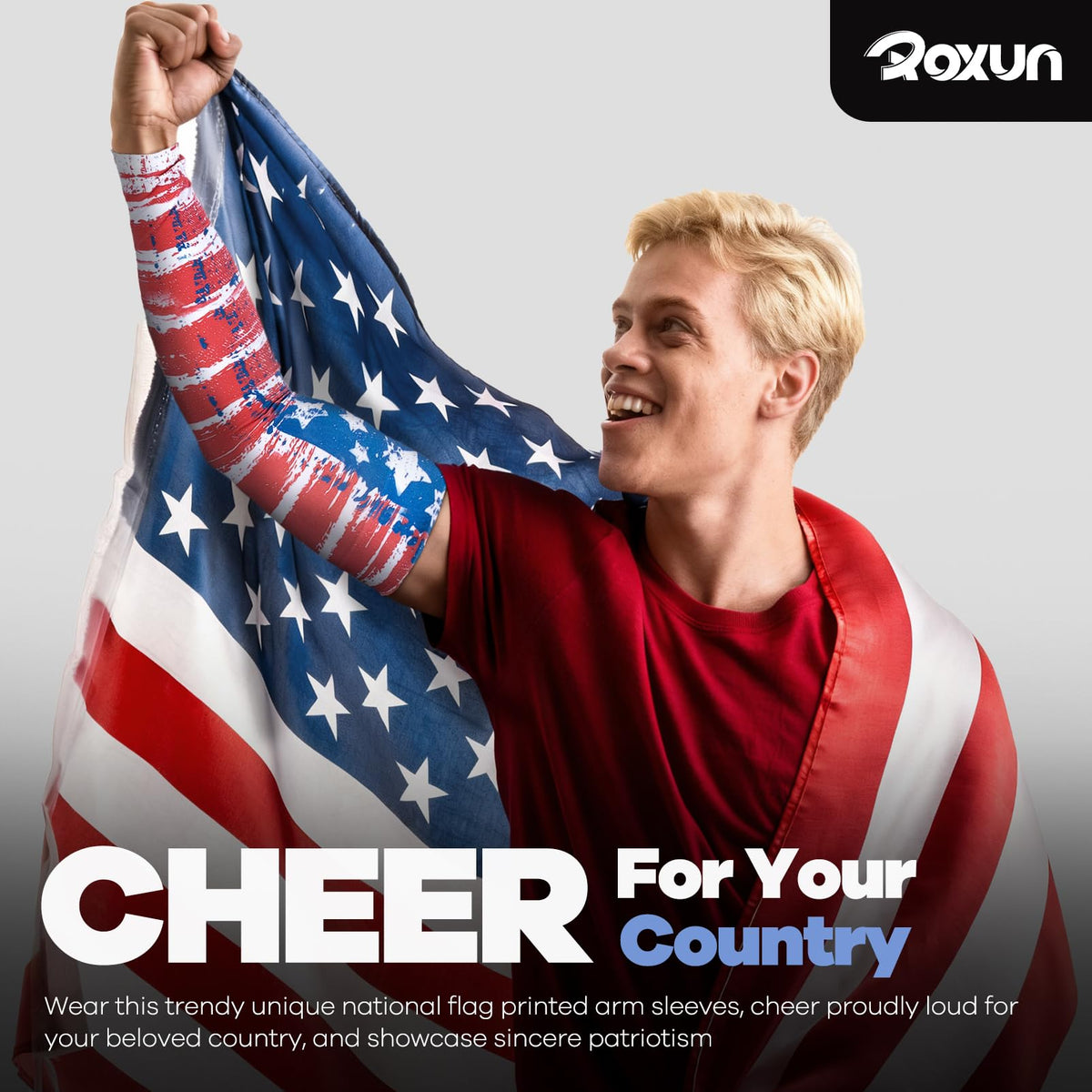 ROXUN Arm Sleeves Cooling UV Sun Protection Sport Compression for Men Women Jansha Store