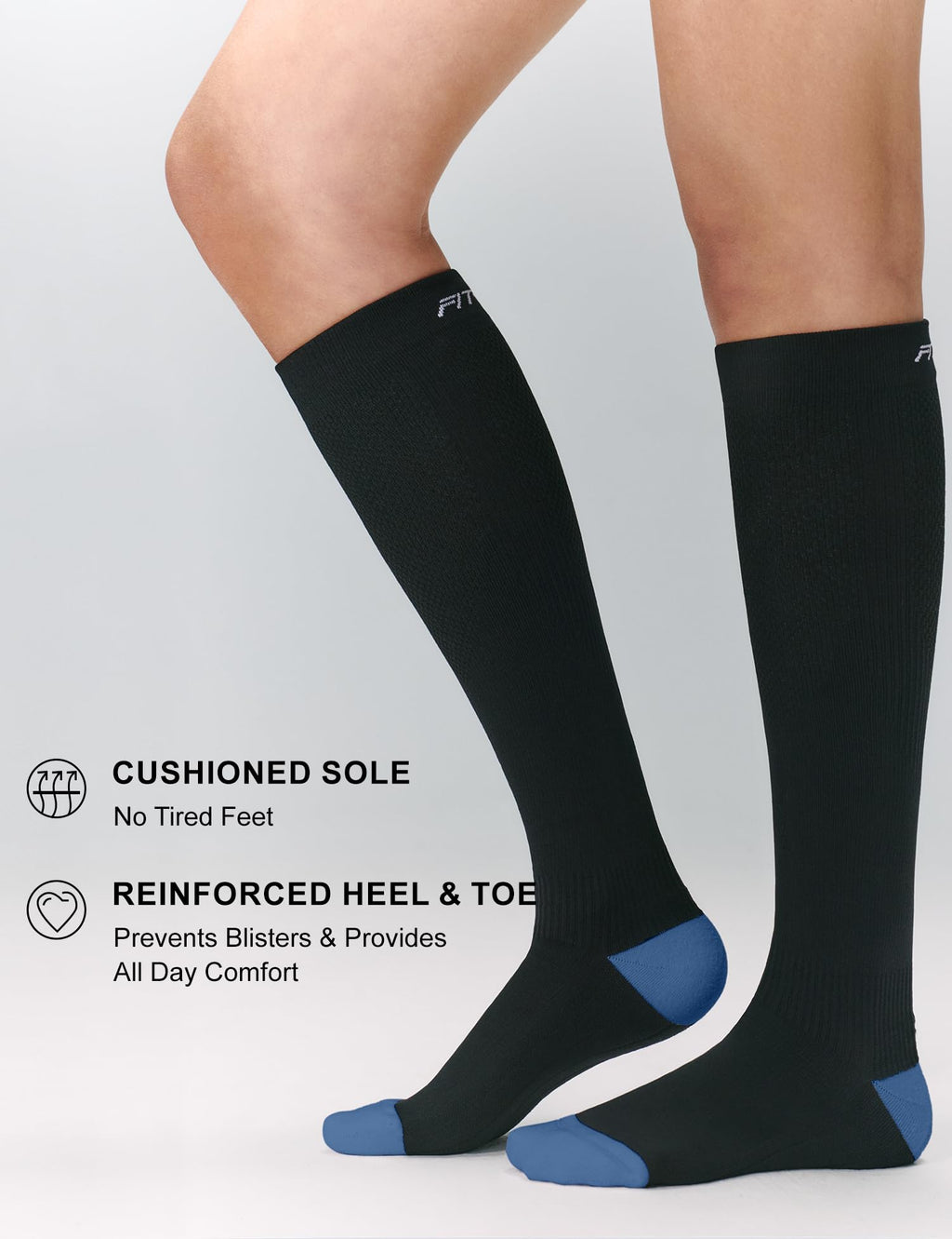 FITRELL 3 Pairs Compression Socks for Women and Men 20-30mmHg-Circulation Support Socks Jansha Store