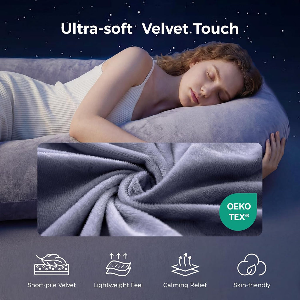Momcozy Pregnancy Pillow for Sleeping - U Shaped Full Body Maternity Pillow Jansha Store