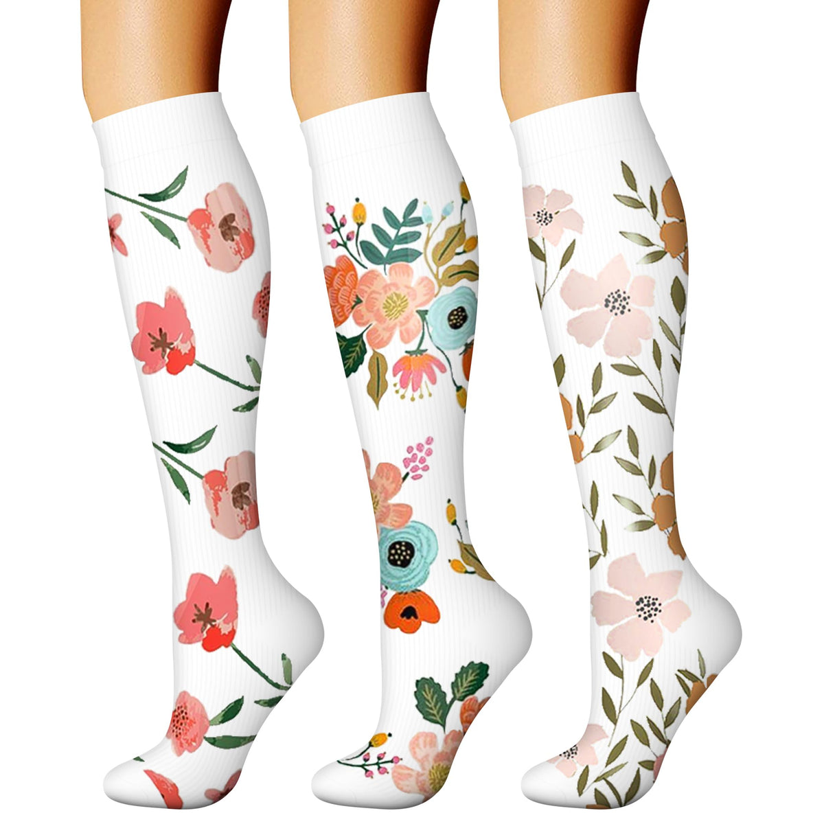 CHARMKING Compression Socks for Women & Men Circulation (3 Pairs) 15-20 mmHg is Best Support for Athletic Running Cycling Jansha Store