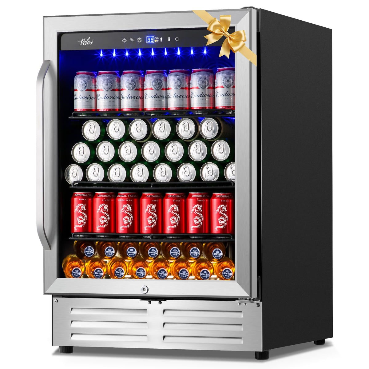 24 Inch Upgraded Dual Zone Wine and Beverage Refrigerator Cooler Jansha Store