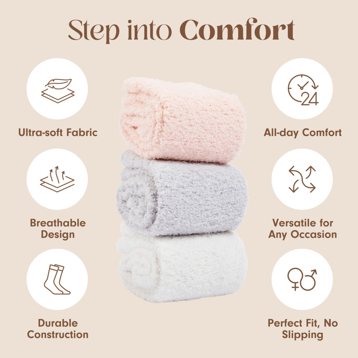 Unboxme Gifts Warm & Cozy Ultra-Luxe Cloud Fuzzy Socks, Gifts for Women Jansha Store