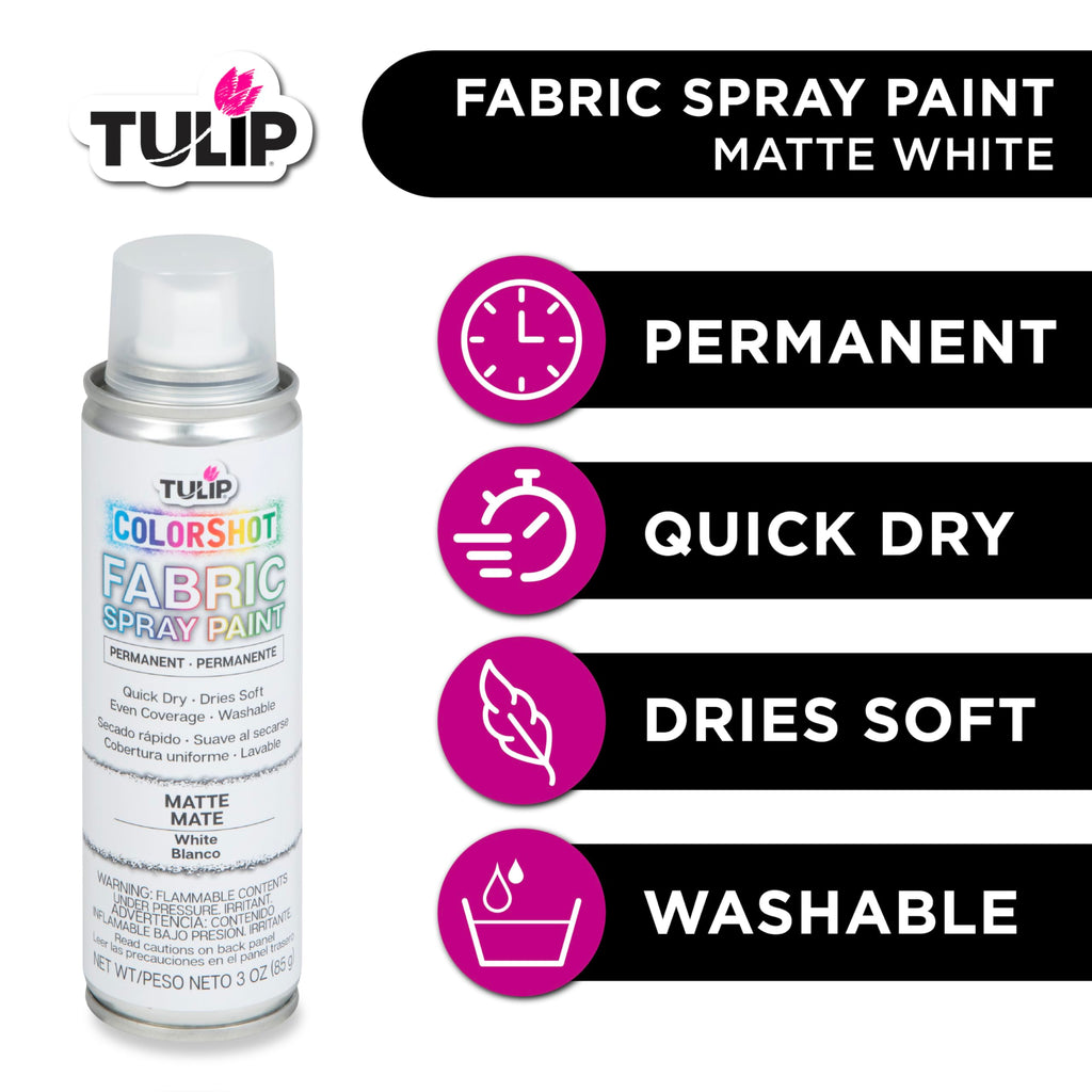 TULIP ColorShot Fabric Spray Paint, Black, 3 oz Jansha Store