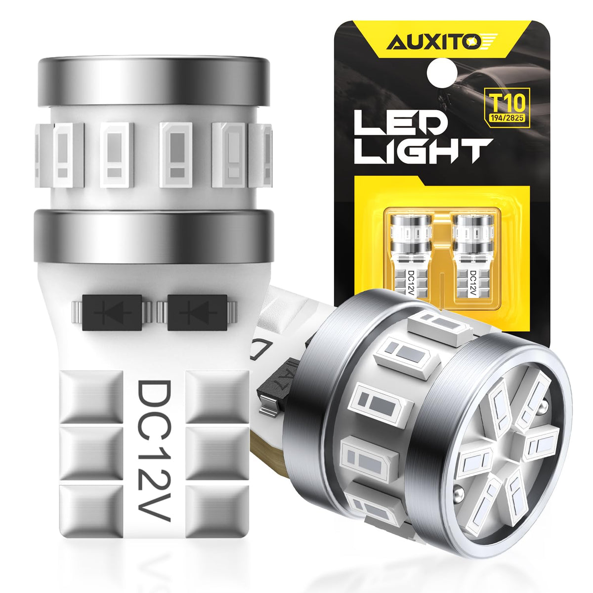 AUXITO 912 921 LED Bulb for Backup Light Reverse Lights High Power 2835 15-SMD Chipsets Error Free T15 906 922 W16W Bulbs, 6000K White, Automotive Light Bulbs (Upgraded, Pack of 2) Jansha Store