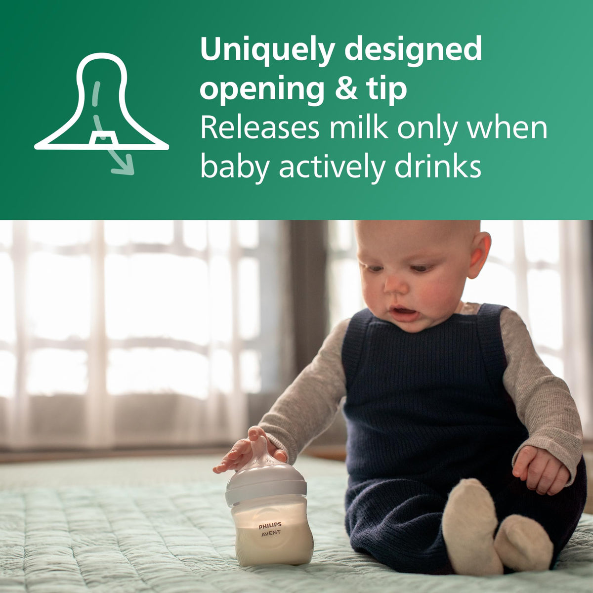 Philips Avent Natural Glass Baby Bottles, Medium Flow, 8 oz, BPA-Free Jansha Store