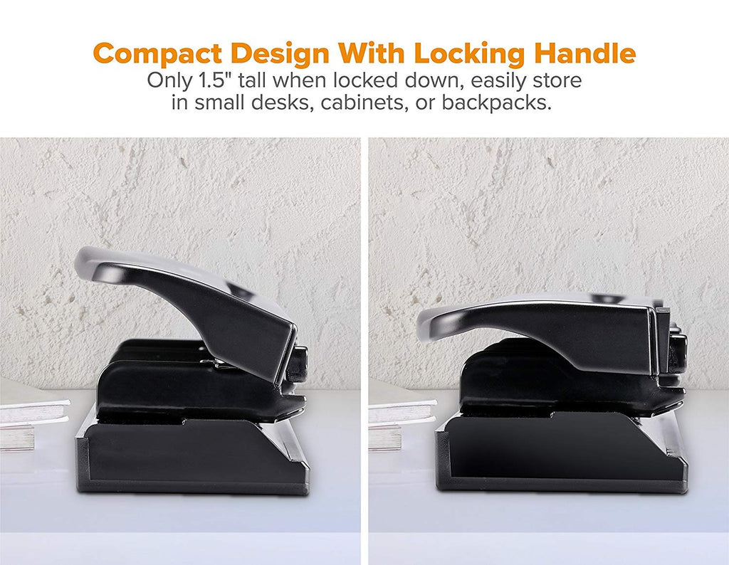 Bostitch Office 3 Hole Punch, Metal, 12 Sheet Capacity, Rubber Base, Silver Jansha Store