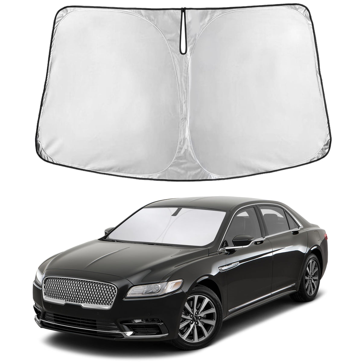 Autovir Windshield Sun Shade, Foldable Car Window Shades, 280T Visor Shade Jansha Store