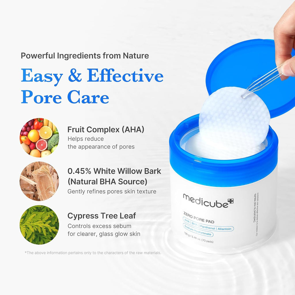 medicube Toner Pads Zero Pore Pad 2.0 for Exfoliation and Pore Care Jansha Store