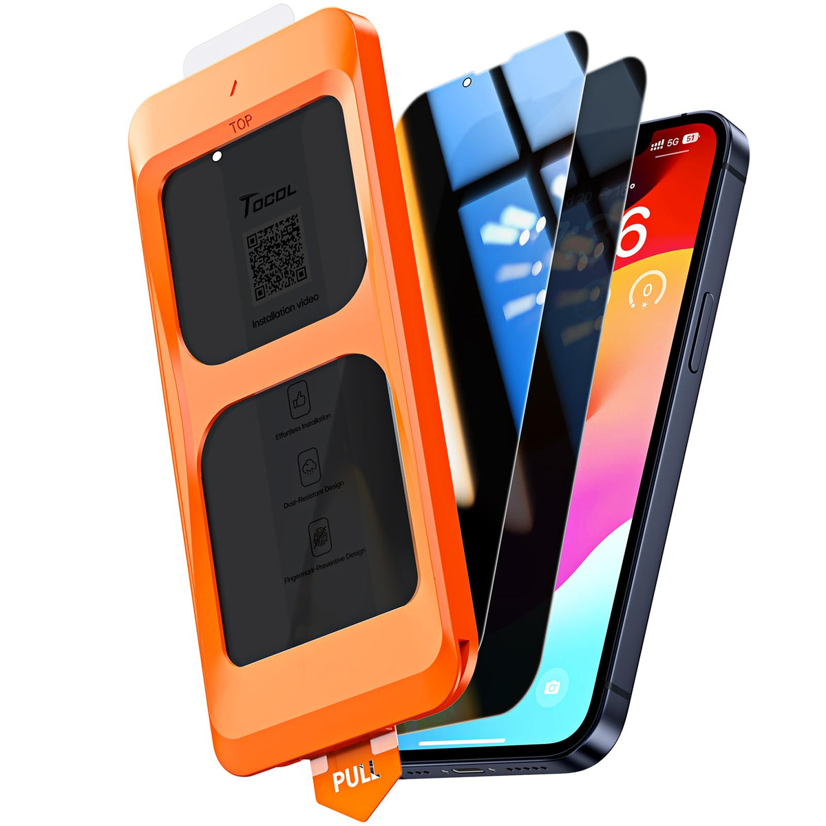 TOCOL for iPhone 17 Pro Max Screen Protector, Easy Installation Jansha Store