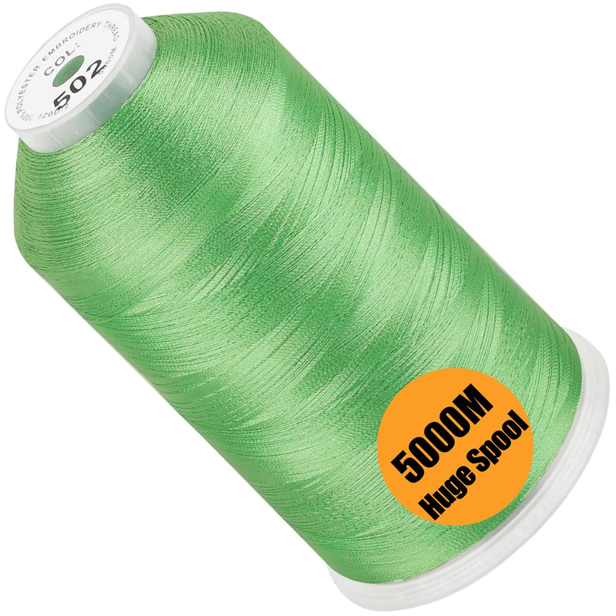 New brothread 5000M Huge Spool Embroidery Machine Thread - White Jansha Store