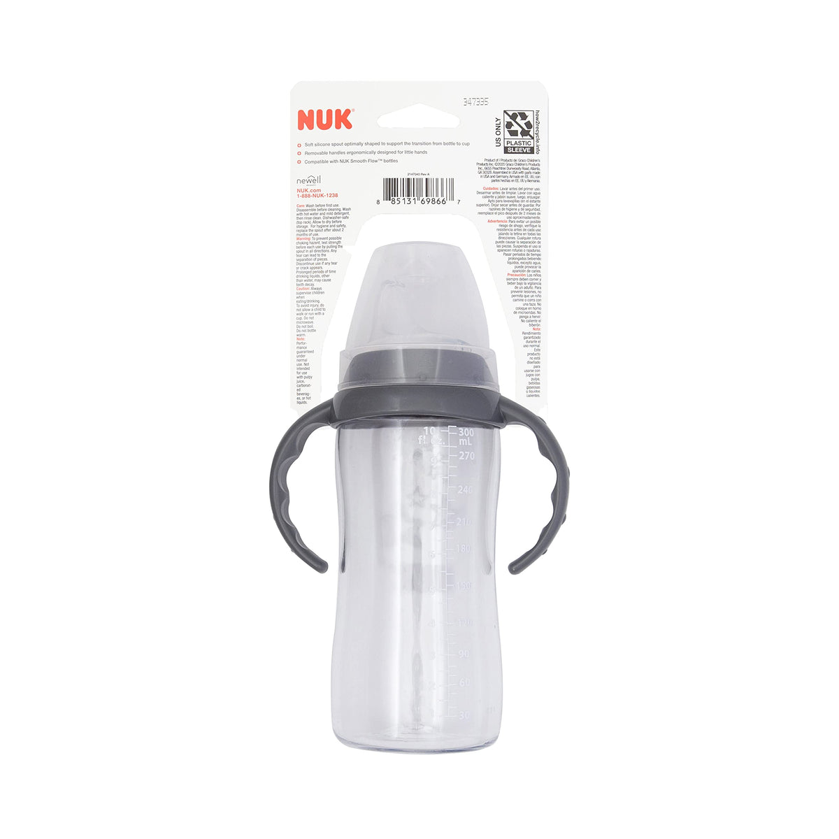 NUK for Nature Learner Cup, 10 oz, 9+ Months – BPA Free, Spill Proof Sippy Cup Jansha Store