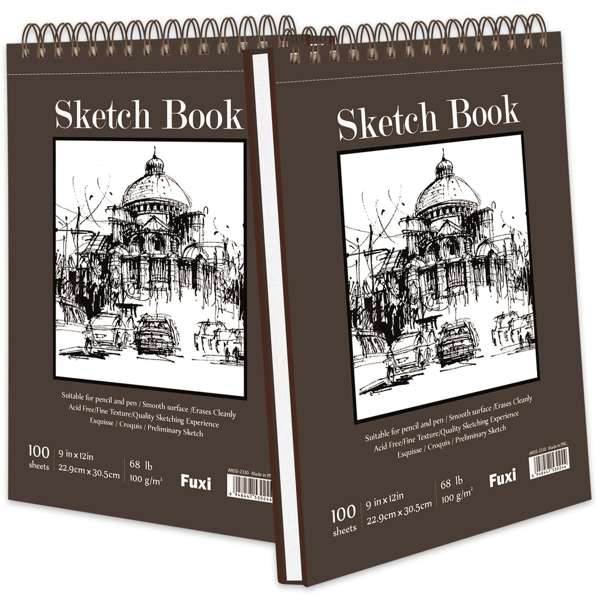 Fuxi Coloring Book & Sketchbook Set, 2-Pack, 9 x 12 in Jansha Store