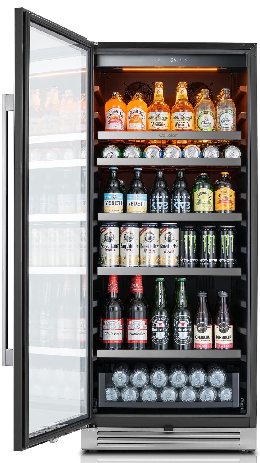 Ca'Lefort 24'' Beverage Refrigerator, 180 Can Beverage Fridge Under Counter Jansha Store