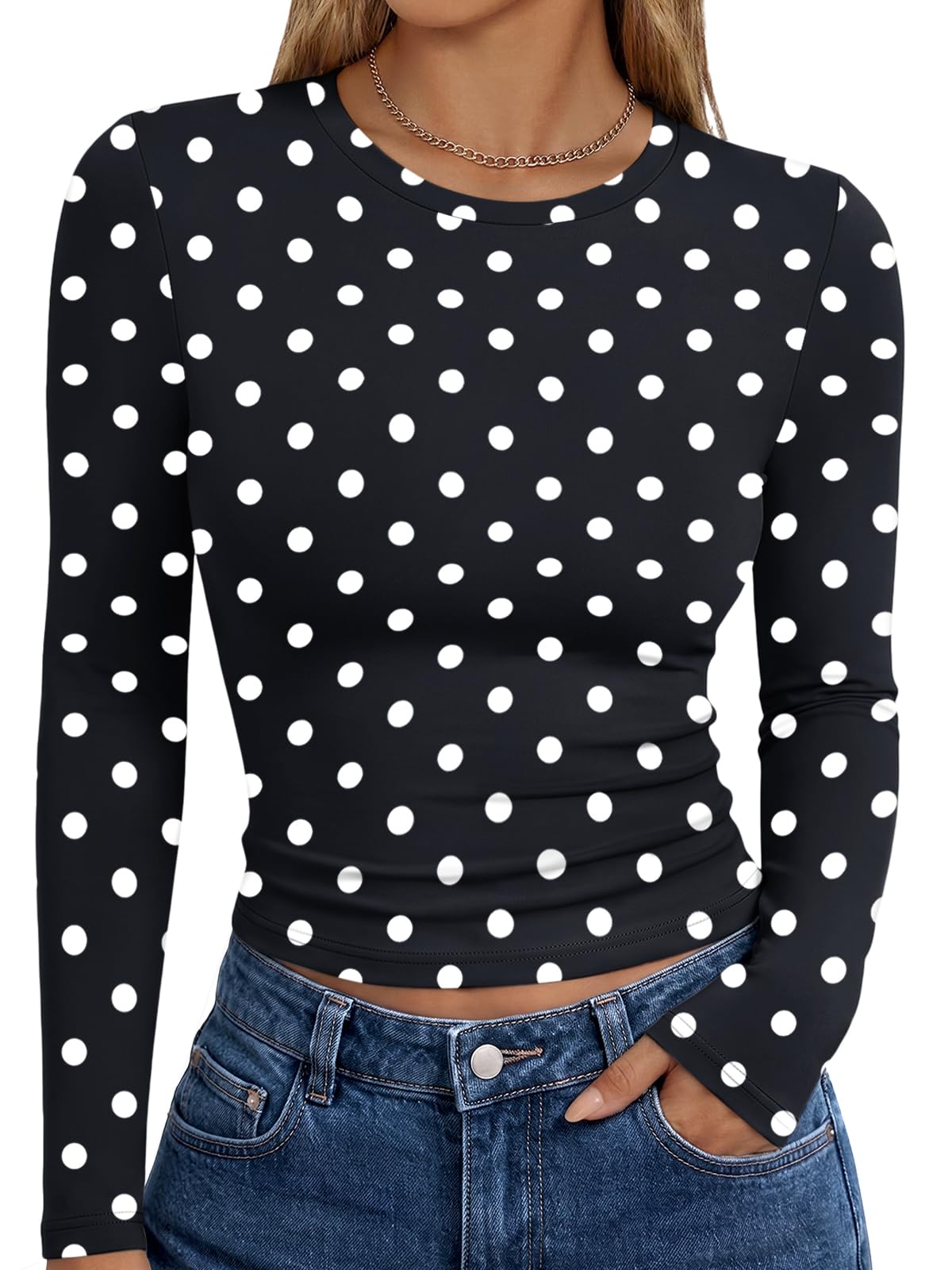 Trendy Queen Womens Long Sleeve T Shirts Fall Fashion Basic Y2K Tops 2026 Jansha Store