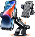 VANMASS【85+LBS Strongest Suction & Military-Grade Ultimate Car Phone Mount【Patent Safety Certs】 Cell Phone Holder for Dash Windshield Vent for iPhone 18 17 Pro Max Automobile Interior Sets, Ink Black Jansha Store