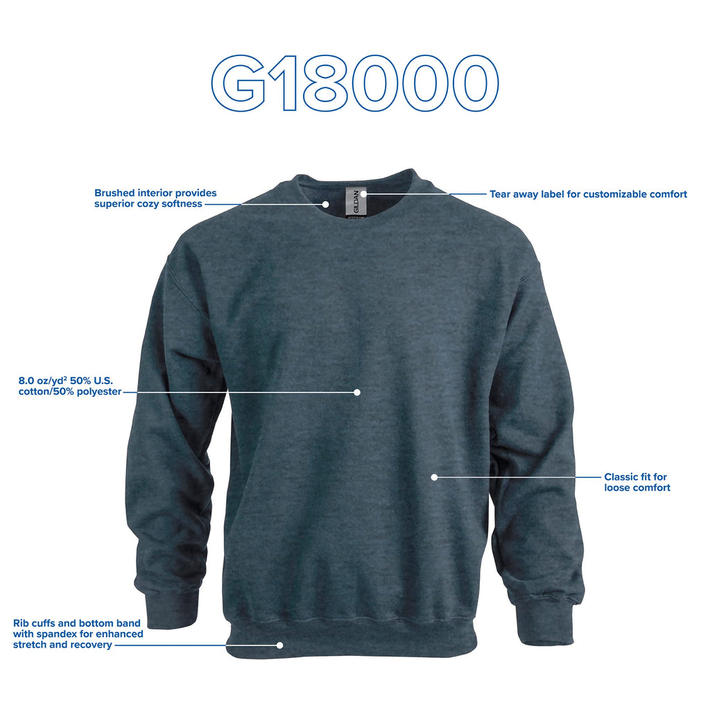 Gildan Unisex Adult Fleece Crewneck Sweatshirt, Style G18000, Multipack Jansha Store