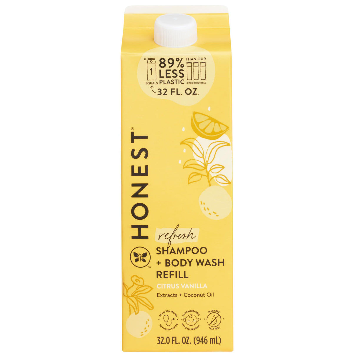 The Honest Company Shampoo & Body Wash, Tear-Free, Fragrance-Free, 10 fl oz Jansha Store