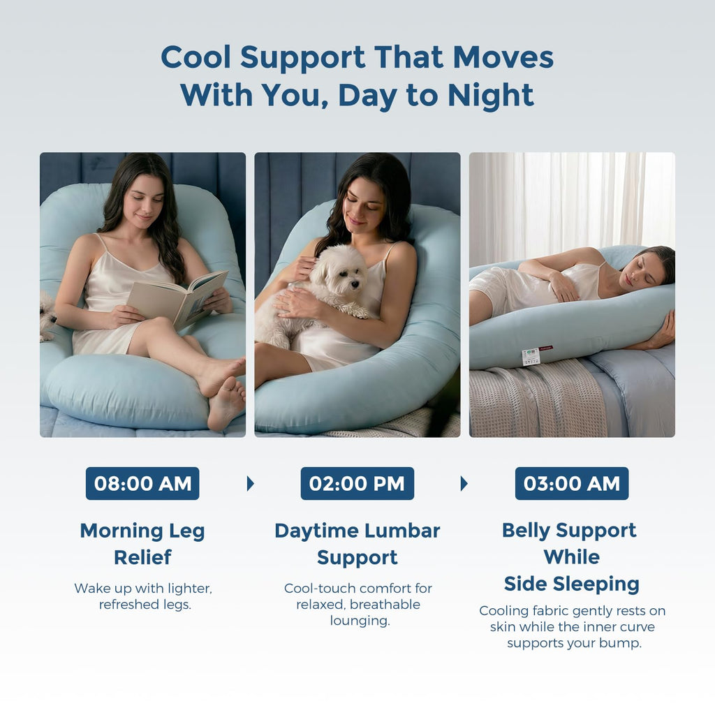 Momcozy Pregnancy Pillow for Sleeping - U Shaped Full Body Maternity Pillow Jansha Store