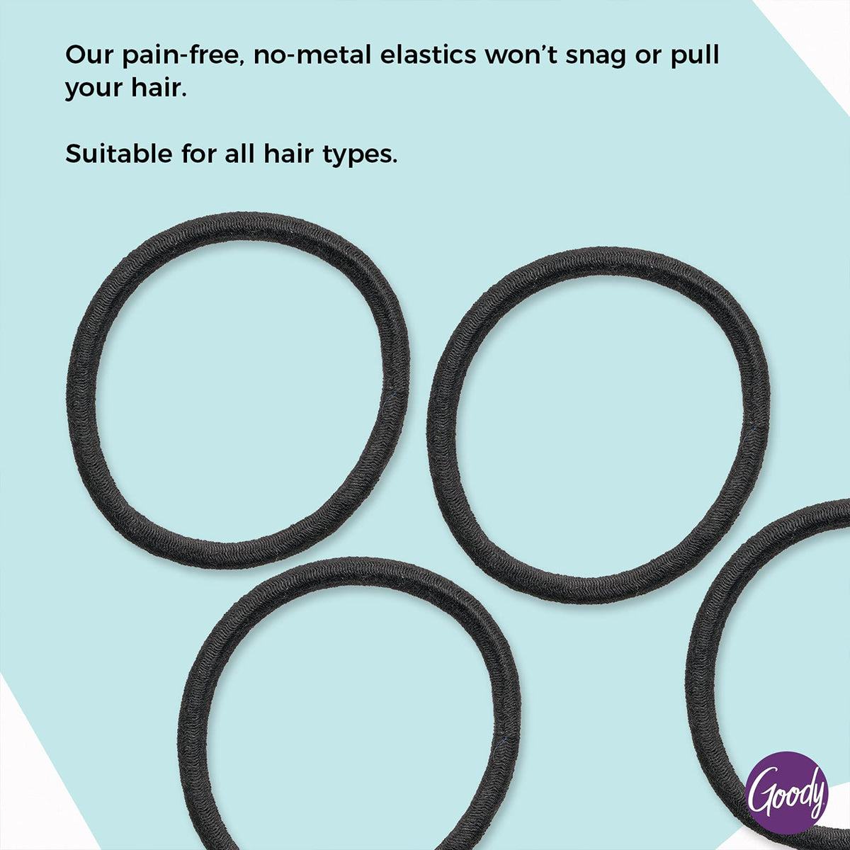 Goody Ouchless Elastic Hair Ties, 30 Ct, Brown, 4MM Rubber Bands, Pain-Free Jansha Store