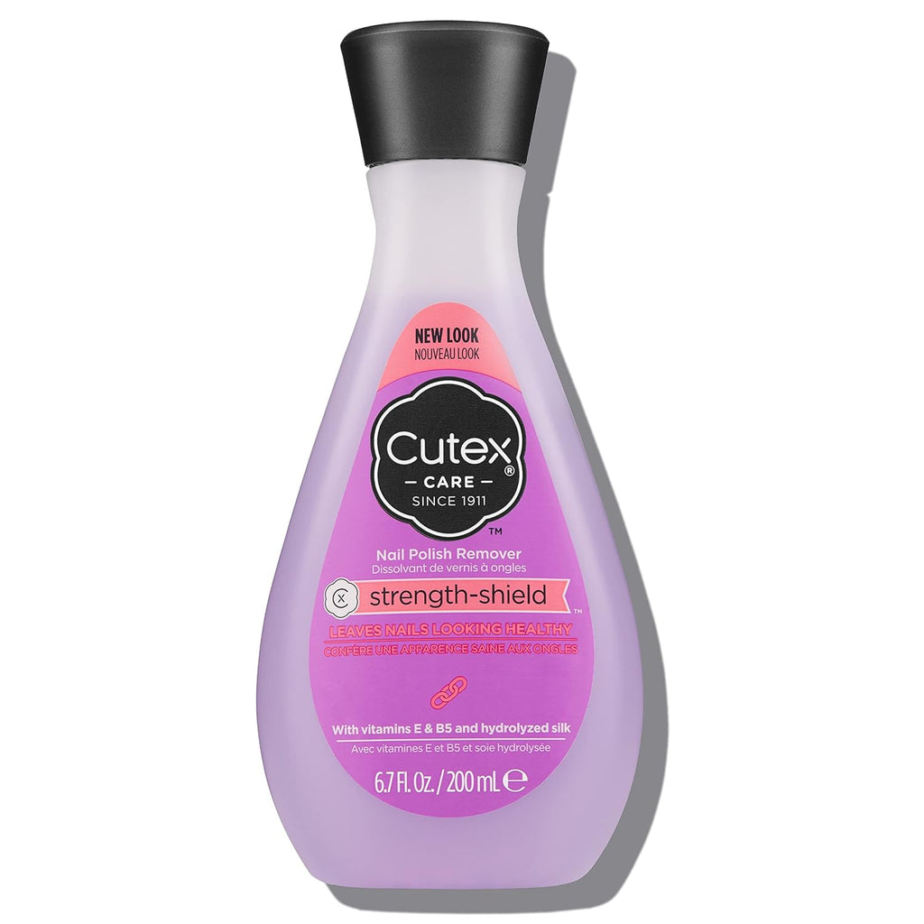 Cutex Nail Polish Remover, Strength Shield, Leaves Nails Looking Healthy, Contains Vitamins E, B5 & Hydrolyzed Silk, 6.76 Fl Oz Jansha Store