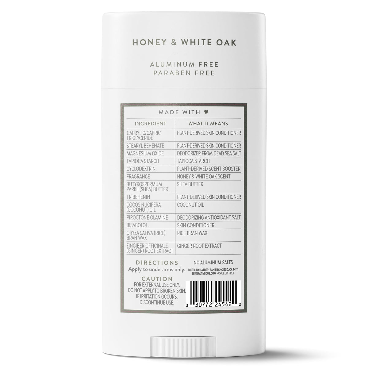 Native Aluminum Free Deodorant, Vanilla & Sandalwood, Large Size Stick, 72 Hour Odor Control, for Women & Men, Contains Naturally Derived Ingredients, 3.1 oz Jansha Store