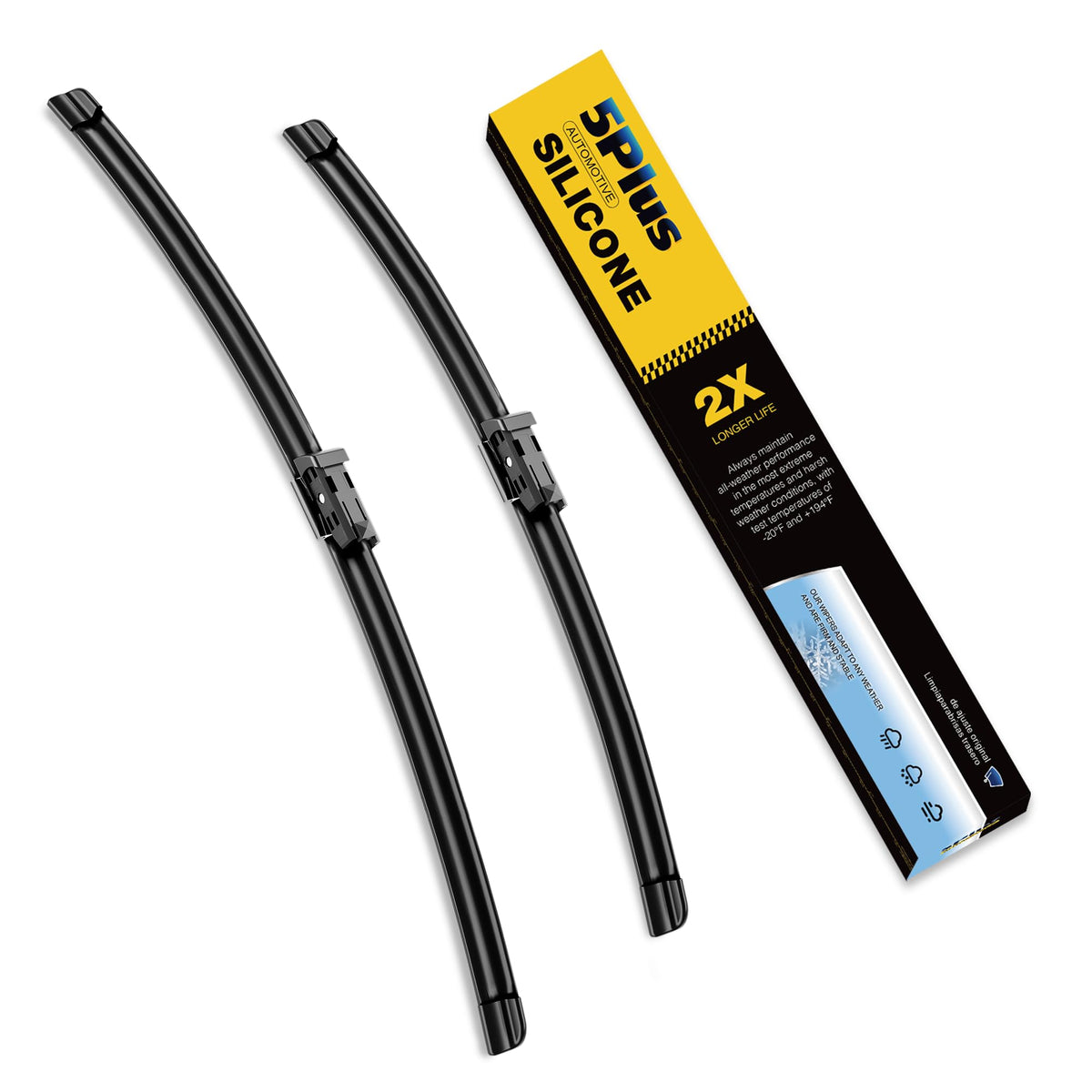 5 PLUS Premium Silicone Wiper Blades Fits Tesla Model Y 2020-2025 Jansha Store
