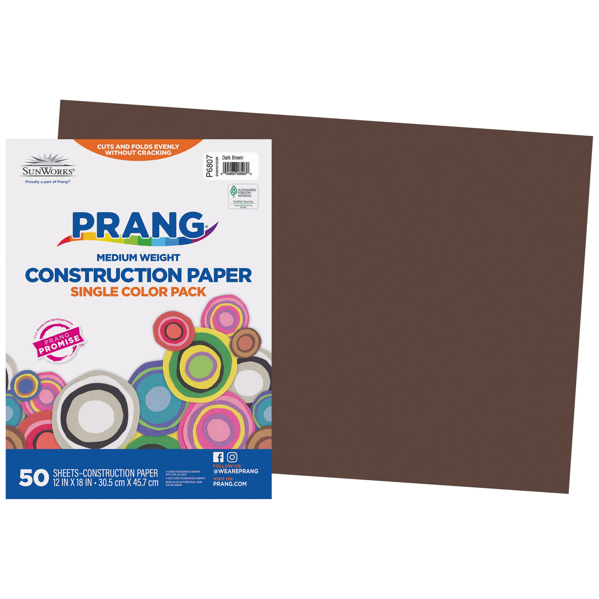Prang (Formerly SunWorks) Construction Paper, 10 Assorted Colors, 12" x 18", 50 Sheets Jansha Store